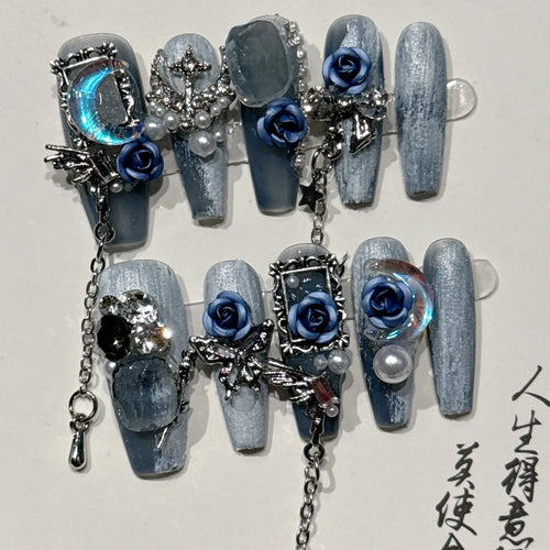  Butterfly Camellia Stiletto Nails cashymart