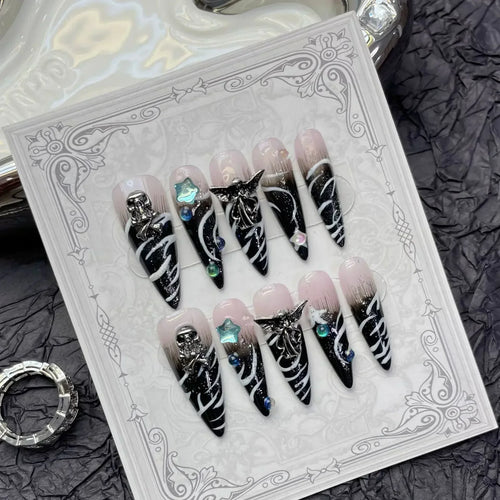  Butterfly Camellia Stiletto Nails cashymart