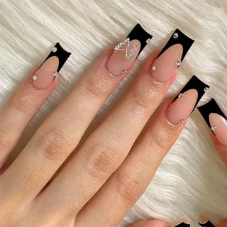  Butterfly Design Long Coffin Press-On Nails cashymart