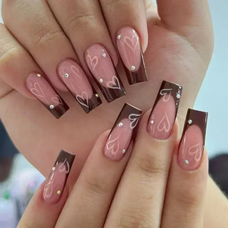  Butterfly Design Long Coffin Press-On Nails cashymart