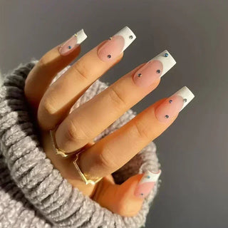  Butterfly Design Long Coffin Press-On Nails cashymart