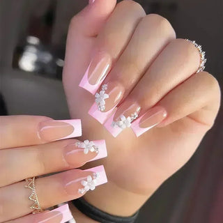  Butterfly Design Long Coffin Press-On Nails cashymart