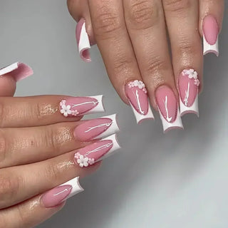  Butterfly Design Long Coffin Press-On Nails cashymart