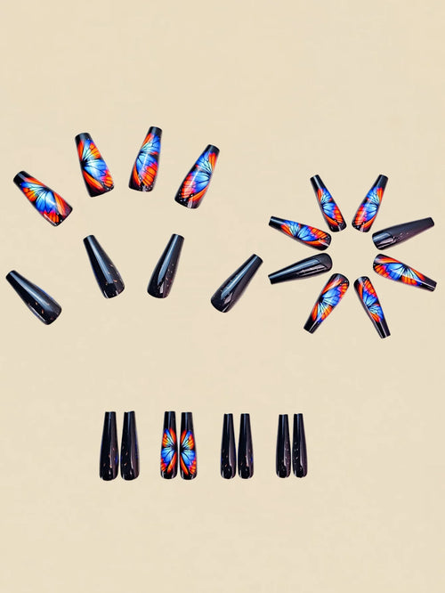  Butterfly Pattern Press-On Nail Stickers cashymart
