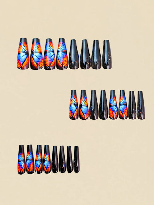  Butterfly Pattern Press-On Nail Stickers cashymart