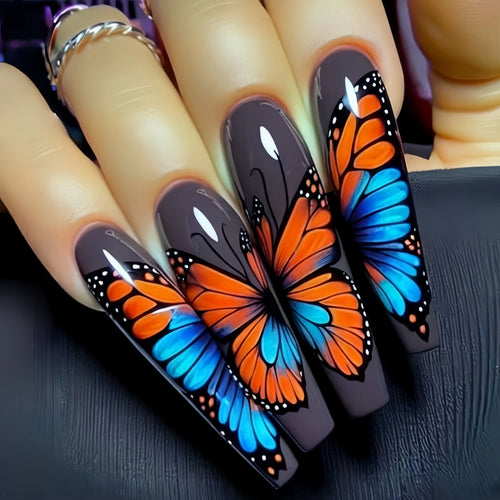  Butterfly Pattern Press-On Nail Stickers cashymart