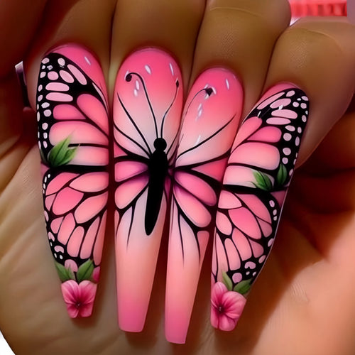  Butterfly Pattern Press-On Nail Stickers cashymart