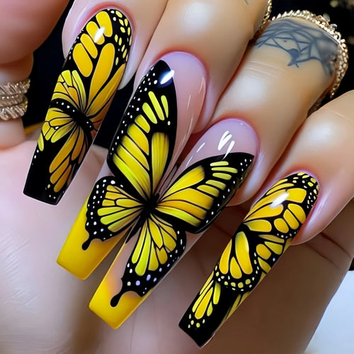  Butterfly Pattern Press-On Nail Stickers cashymart