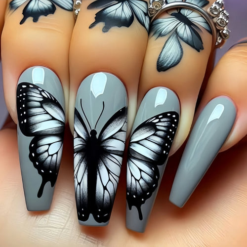  Butterfly Pattern Press-On Nail Stickers cashymart
