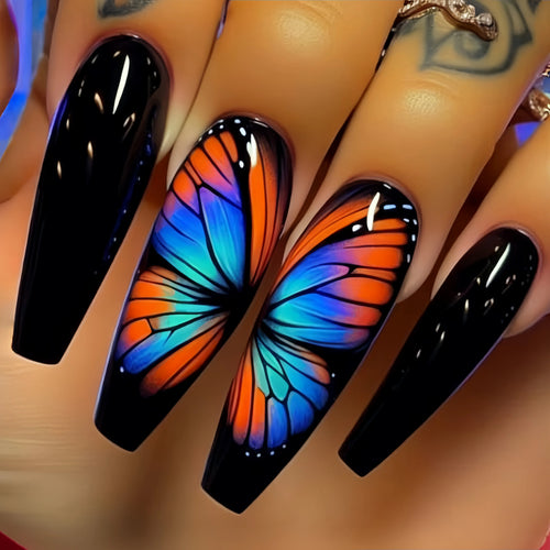  Butterfly Pattern Press-On Nail Stickers cashymart