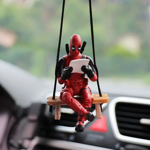  Cartoon Deadpool Car Mirror Pendant Decor cashymart