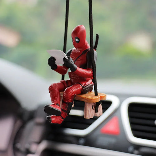  Cartoon Deadpool Car Mirror Pendant Decor cashymart