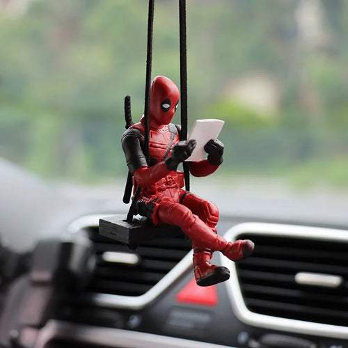  Cartoon Deadpool Car Mirror Pendant Decor cashymart