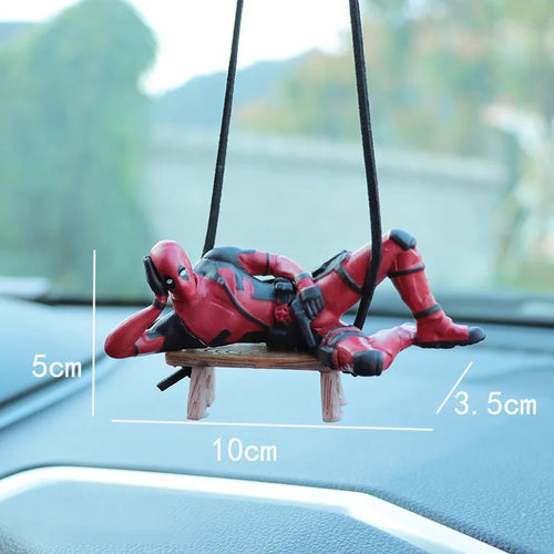  Cartoon Deadpool Car Mirror Pendant Decor cashymart