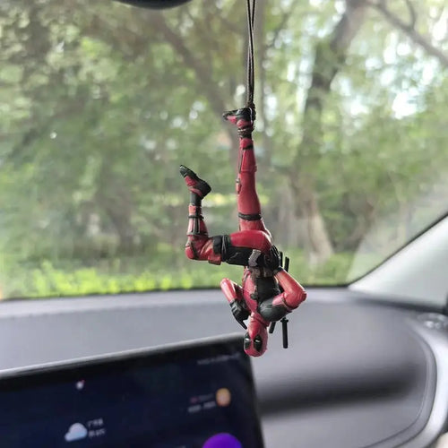  Cartoon Deadpool Car Mirror Pendant Decor cashymart