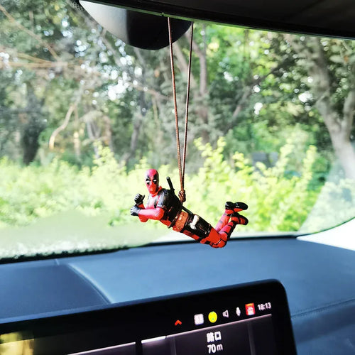  Cartoon Deadpool Car Mirror Pendant Decor cashymart