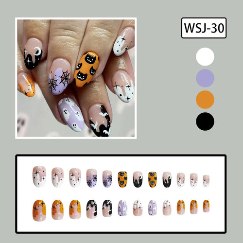  Cartoon Spider Bat Press-On Nails cashymart