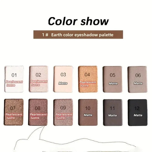  Cashymart Professional 12 Colors Eyeshadow Palette cashymart