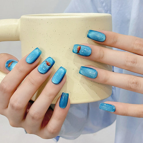  Cat's Eye Press On Nails cashymart