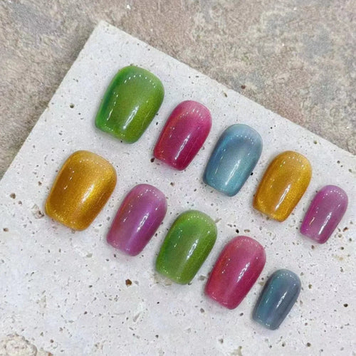  Cat's Eye Press On Nails cashymart