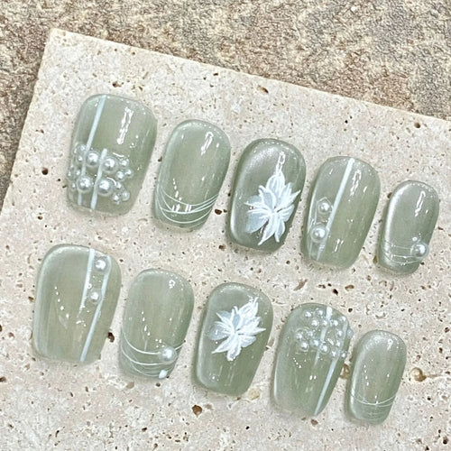  Cat's Eye Press On Nails cashymart