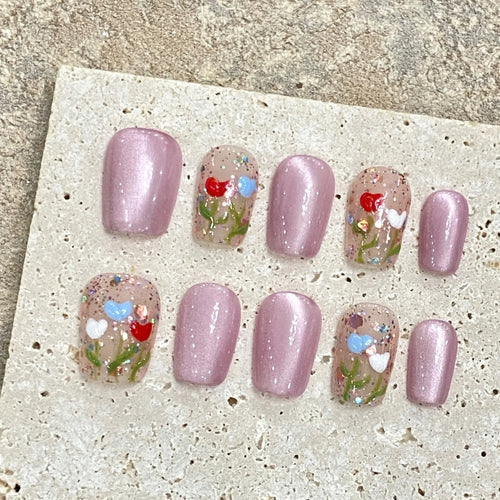  Cat's Eye Press On Nails cashymart