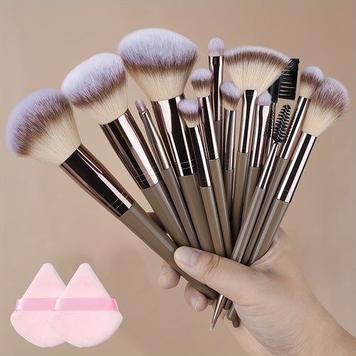  Champagne Luxe Makeup Brush Set cashymart