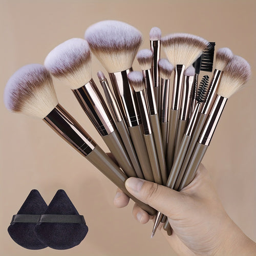  Champagne Luxe Makeup Brush Set cashymart
