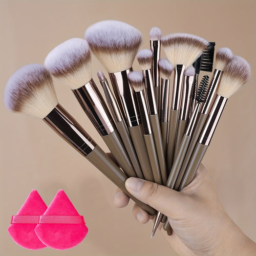  Champagne Luxe Makeup Brush Set cashymart