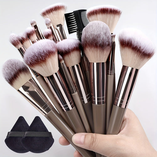  Champagne Luxe Makeup Brush Set cashymart