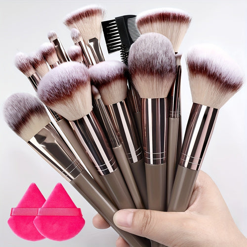  Champagne Luxe Makeup Brush Set cashymart