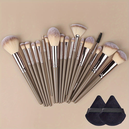 Champagne Luxe Makeup Brush Set cashymart