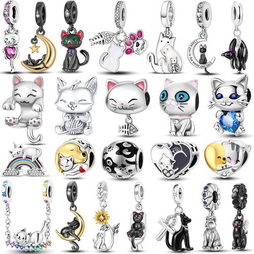  Charming 925 Silver Persian Cat Charms cashymart