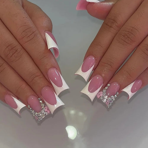  Charming Bow French Ballet Press-On Nails cashymart