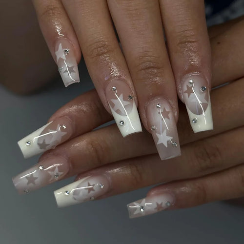  Charming Bow French Ballet Press-On Nails cashymart