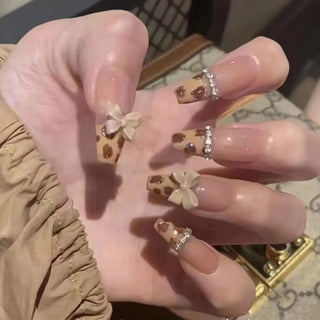  Charming Pink Flame Long Ballet Press-On Nails cashymart