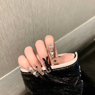  Charming Pink Flame Long Ballet Press-On Nails cashymart