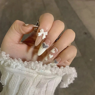  Charming Pink Flame Long Ballet Press-On Nails cashymart