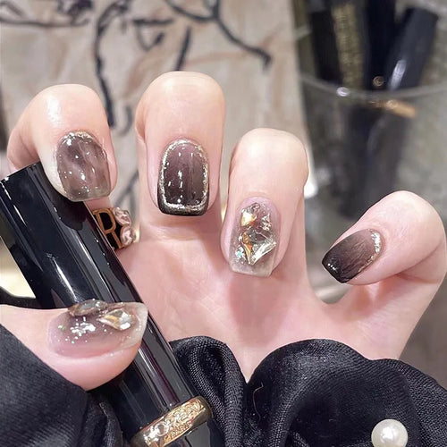  Charming Pink Flame Long Ballet Press-On Nails cashymart