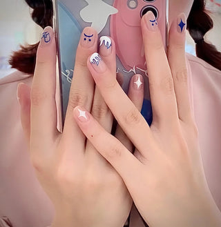  Charming Pink Flame Long Ballet Press-On Nails cashymart