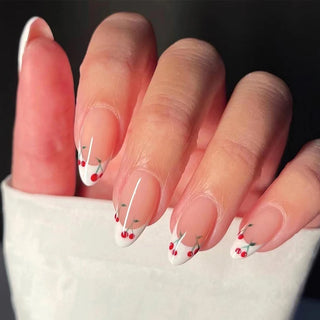  Charming Strawberry Almond Press-On Nails cashymart