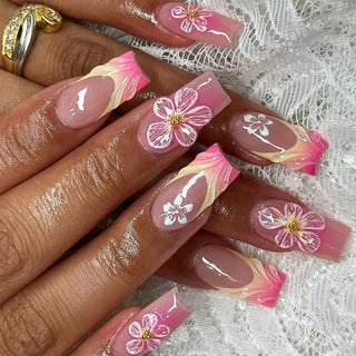  Charming Strawberry Almond Press-On Nails cashymart