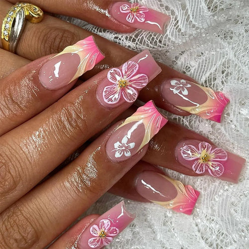  Charming Strawberry Almond Press-On Nails cashymart