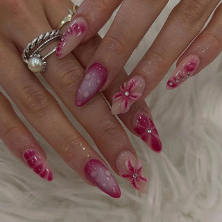  Charming Strawberry Almond Press-On Nails cashymart