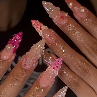  Charming Strawberry Almond Press-On Nails cashymart