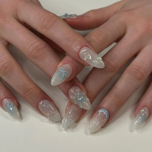  Charming Strawberry Almond Press-On Nails cashymart