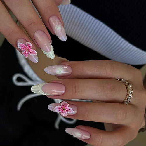 Charming Strawberry Almond Press-On Nails cashymart