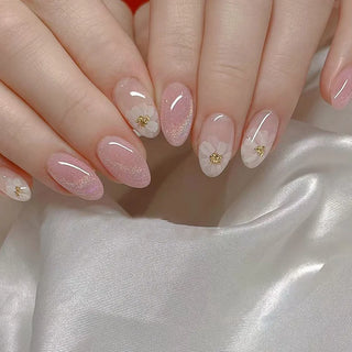  Cherry French Almond Press-On Nails cashymart
