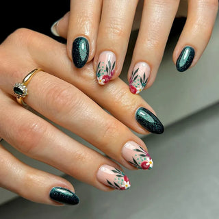  Cherry French Almond Press-On Nails cashymart
