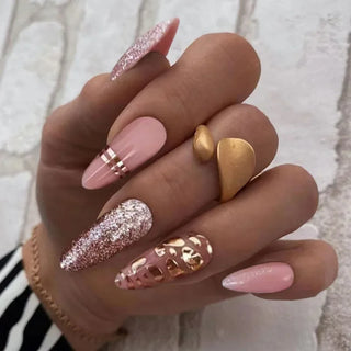 Chic Almond Press-On Nails cashymart